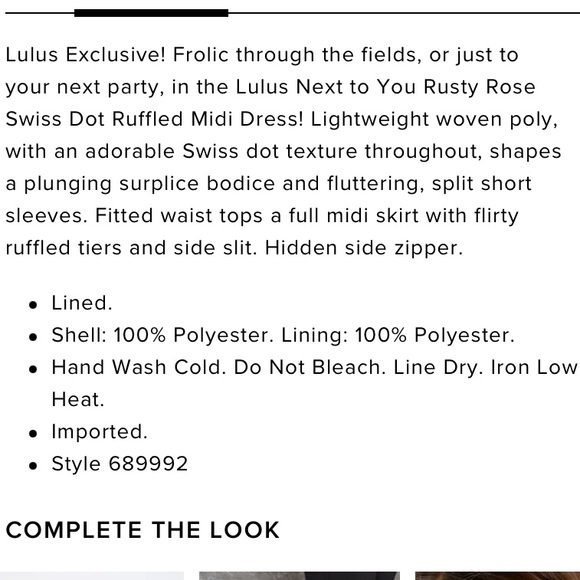 Next to You Rusty Rose Swiss Dot Ruffled Midi Dress - Picture 11 of 13